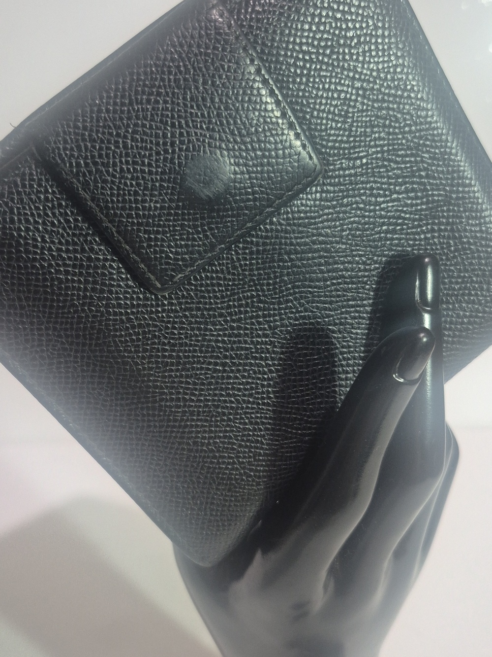 Bulgari Black Leather Wallet with Embossed Logo - Picture 4 of 16